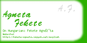 agneta fekete business card